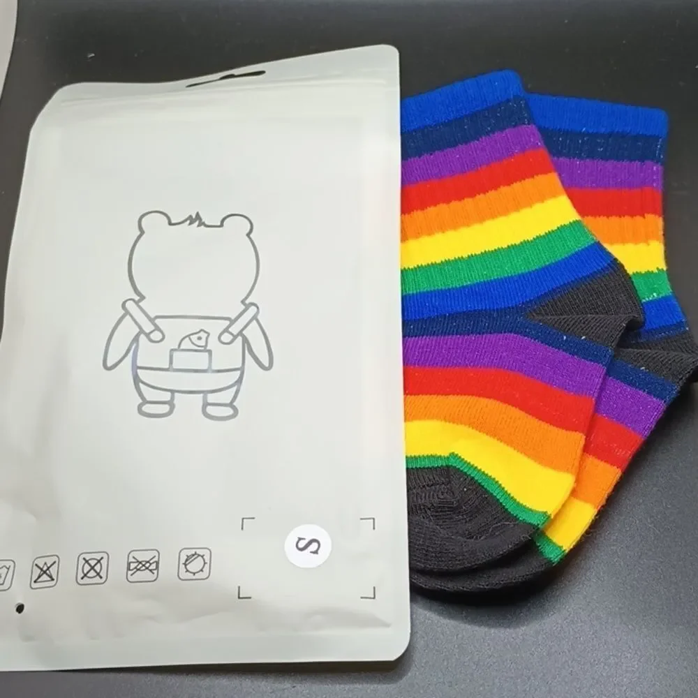 TODDLER rainbow tube socks